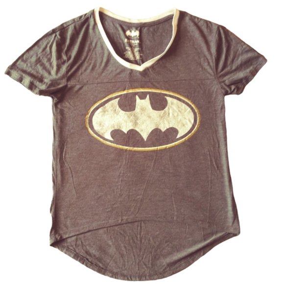 Batman Tops - Juniors Vneck Batman Tee